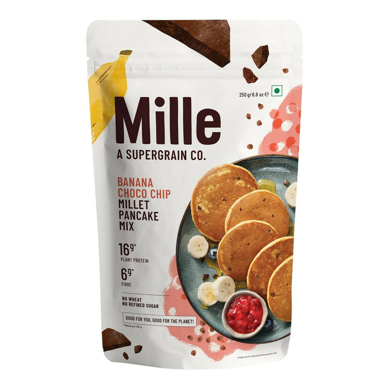 Mille Banana Choco-Chip Millet Pancake - Distacart