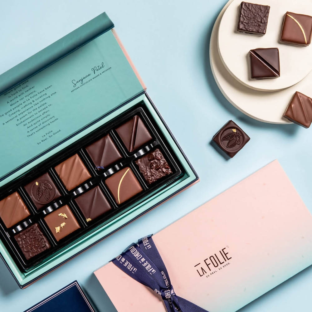 La Folie Box Of 10 - Ganaches (Assorted) - Distacart