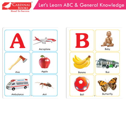 Cardinal ABC & Pattern Book Set (Set Of 2)| Alphabet Picture Book|General Knowledge Book|Pattern Writing Book| Combo Book for Kids| Ages 3-5 Years - Distacart