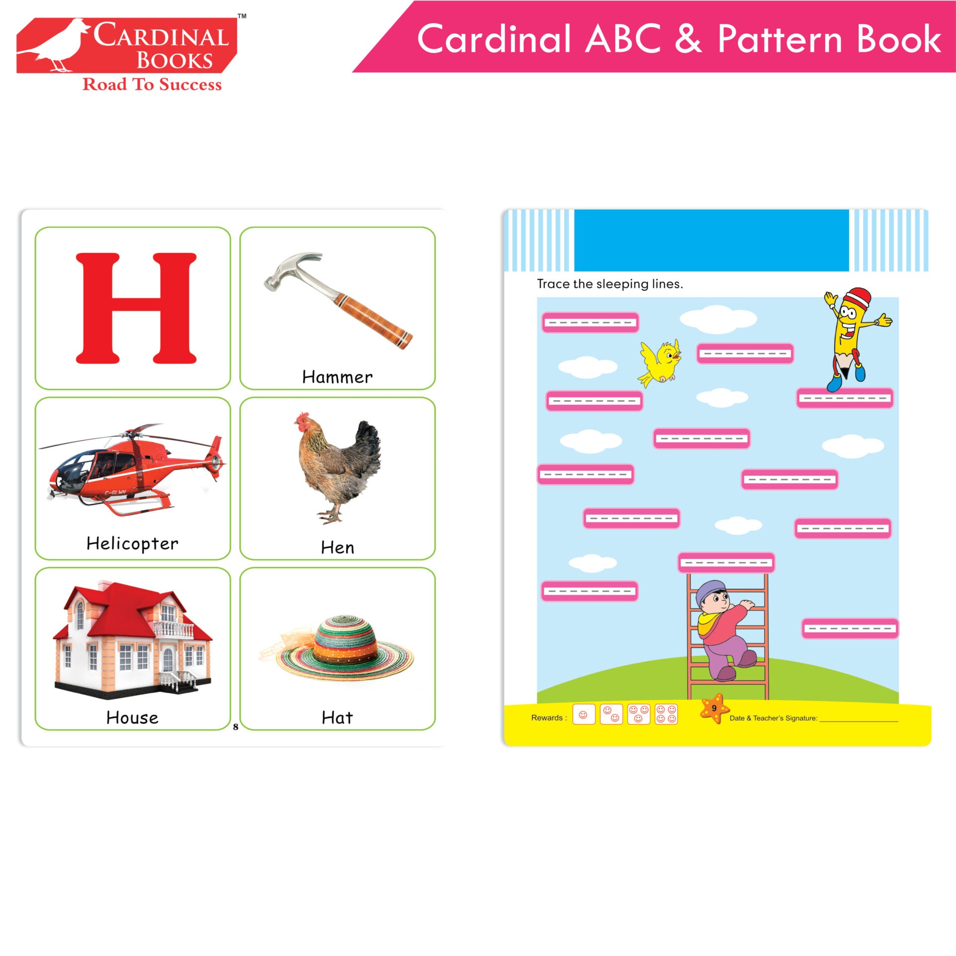 Cardinal ABC & Pattern Book Set (Set Of 2)| Alphabet Picture Book|General Knowledge Book|Pattern Writing Book| Combo Book for Kids| Ages 3-5 Years - Distacart