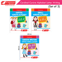 Thumbnail for Cardinal Cursive Alphabet Capital and Small Letter Writing Practice Books for Kids| Set of 3|Kindergarten Book for Kids Ages 3-7 Years - Distacart