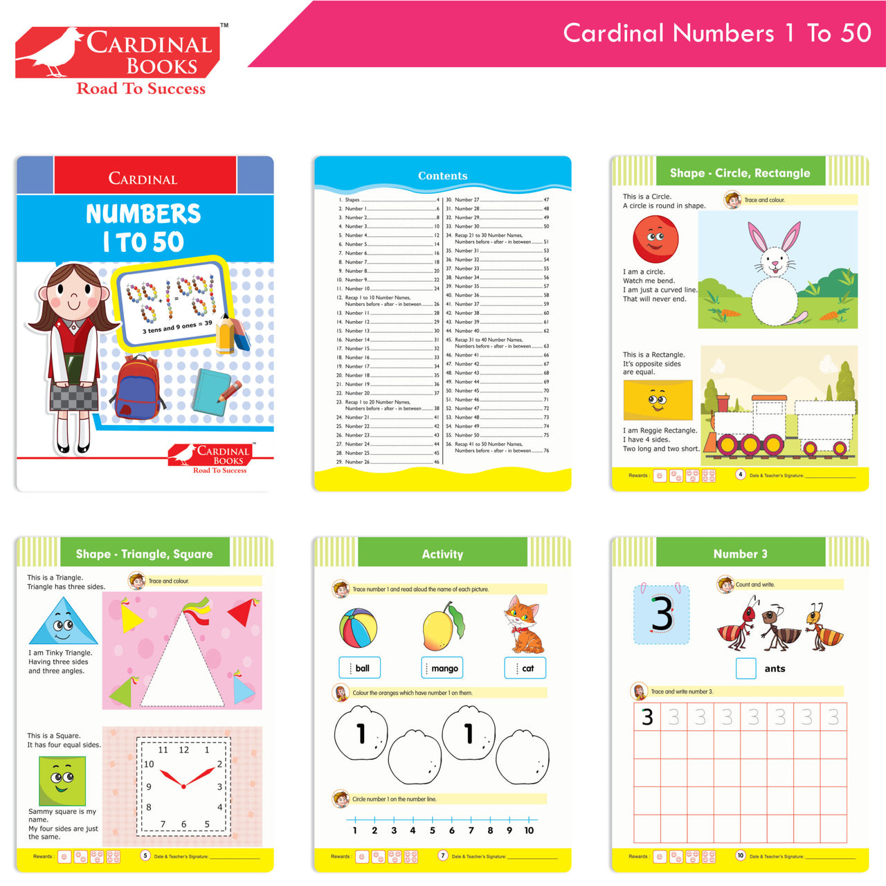 Cardinal Fun Learning Junior KG Activity Books Set of 6|Number| Rhymes & Story| Phonic| English & Maths Skill| Colouring Book For Kids Ages 4-5 Years - Distacart