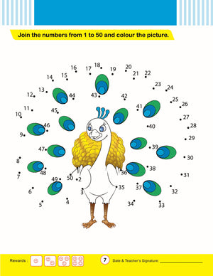 Cardinal Mathematics Primer B|Senior KG|Pattern & Shapes|Number 1-100|Skip Counting|Fun Learning Maths Activity Book| Ages 3-7 Years - Distacart
