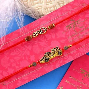 2 Antique Bro Rakhis & Dry Fruit Dalmoth Hamper Online