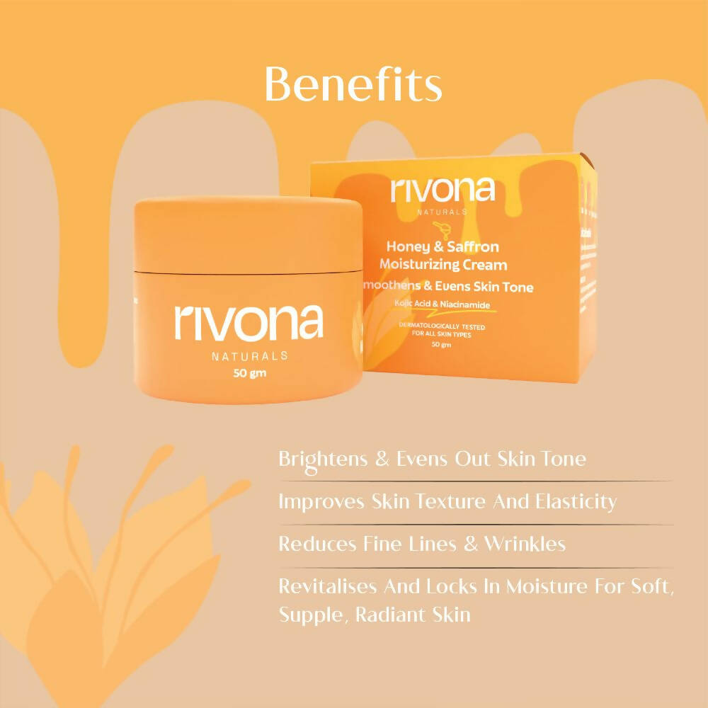 Rivona Naturals Honey & Saffron Cream - Distacart