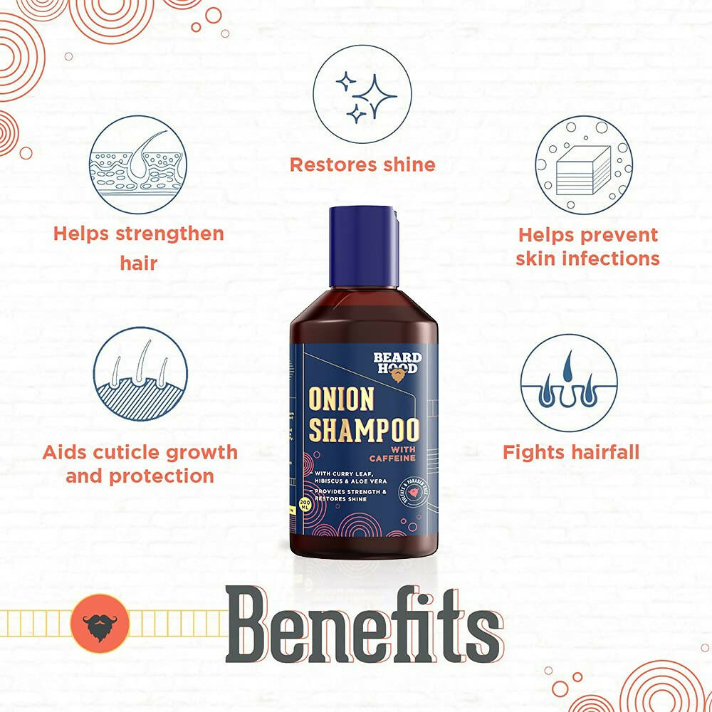 Beardhood Onion Shampoo With Caffeine - Distacart