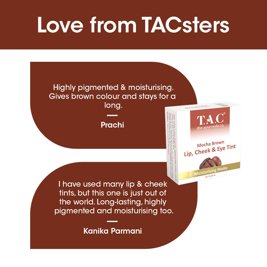 TAC - The Ayurveda Co. Brown Mocha Lip, Cheek & Eye Tint - Distacart