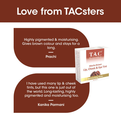 TAC - The Ayurveda Co. Brown Mocha Lip, Cheek & Eye Tint - Distacart