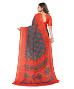 Thumbnail for Vamika Rama Green Chiffon Brasso Bollywood Style Woven Saree (DEVINA RAMA) - Distacart
