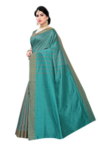 Thumbnail for Vamika Cotton Silk Weaving Paithani Rama Saree (Paithani Rama) - Distacart