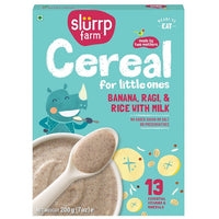 Thumbnail for Slurrp Farm Banana, Ragi & Rice With Milk Cereal For Little Ones