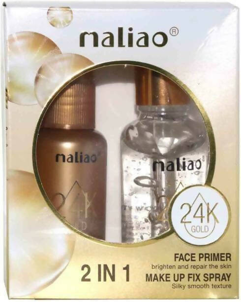 Maliao 24K Gold 2 In1 Face Primer And Makeup Fix Spray - Distacart