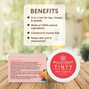 Bella Vita Organic Peach Tinty Blush 3 in 1