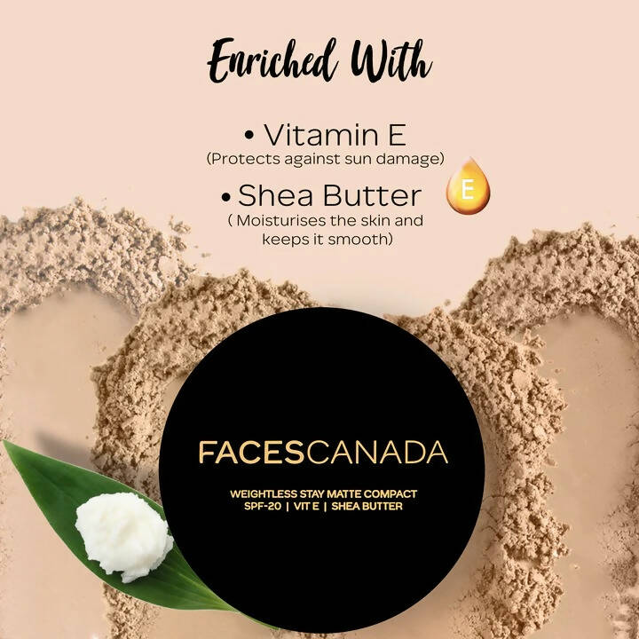 Faces Canada Weightless Stay Matte Compact SPF20-Sand 04 - Distacart