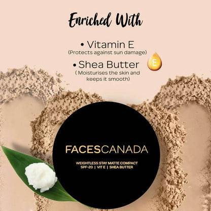 Faces Canada Weightless Stay Matte Compact SPF20-Sand 04 - Distacart