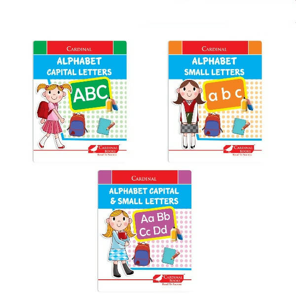 Cardinal Alphabet Letter Writing Book (Set of 3)|Alphabet Capital & Small Letter writing & Practice Book| Kindergarten Book for Kids Ages 3-6 Years - Distacart