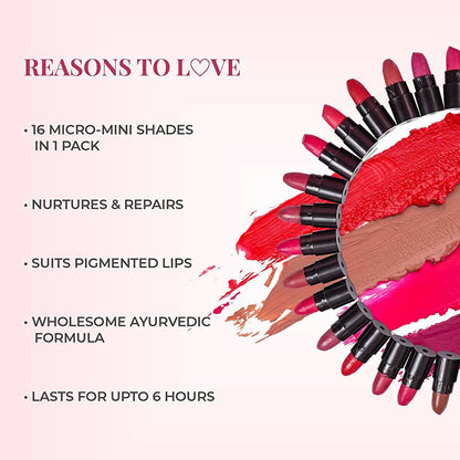 Just Herbs Herb Enriched Ayurvedic Lipstick Micro-Mini Kit - Distacart