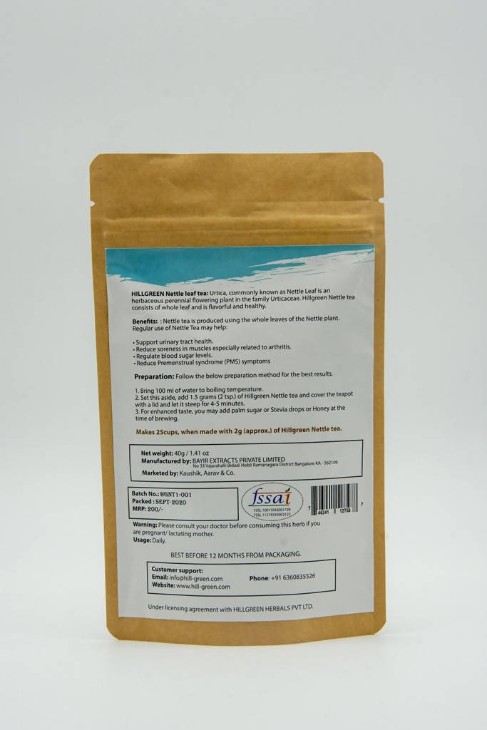 Hillgreen Natural Nettle Leaf Tea (Urtica Tea) - Distacart