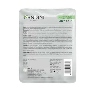 Nandini Herbal Marine Algae Peel Off Mask For Oily Skin - Distacart