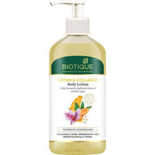Biotique Advanced Ayurveda Ubtan & Collagen Body Lotion - Distacart