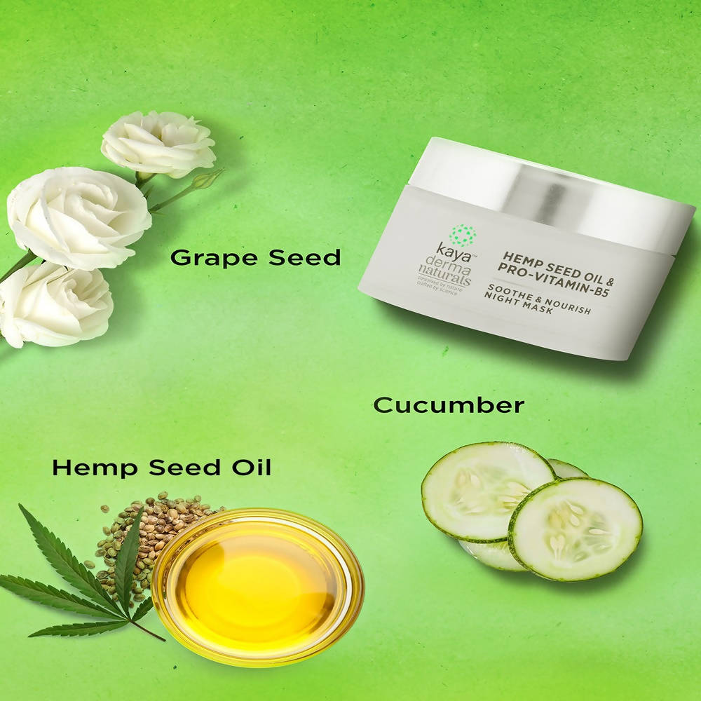 Kaya Hemp Seed Oil & Pro Vitamin B5 Soothe & Nourish Night Mask