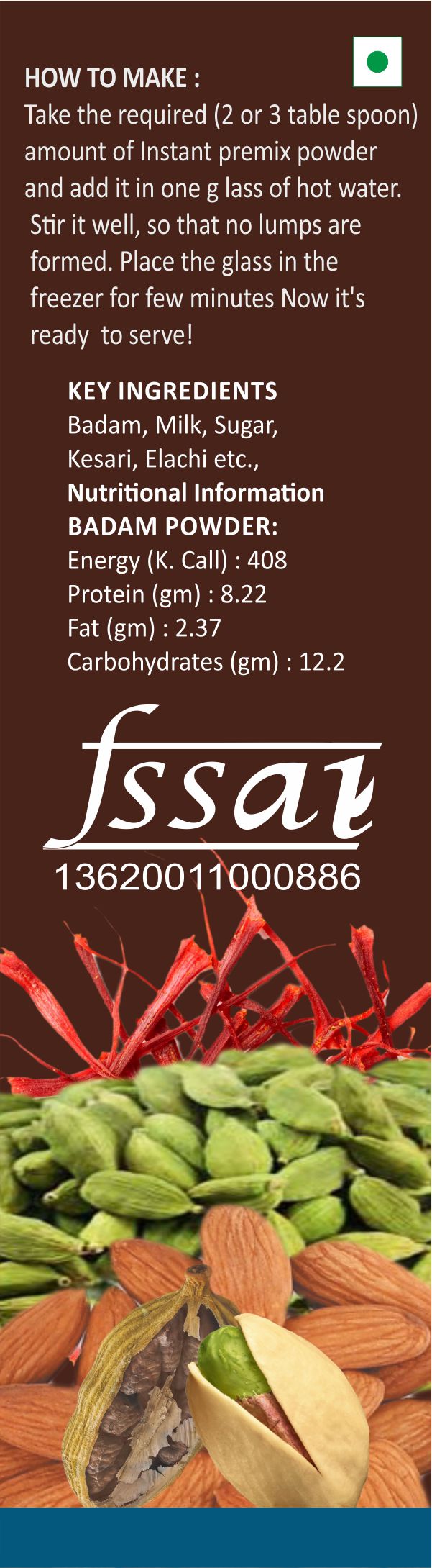 Spag Herbals Cold Instant Chocolate Badam Health Drink - Distacart