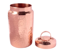 Thumbnail for Hammered Copper Container with Lid