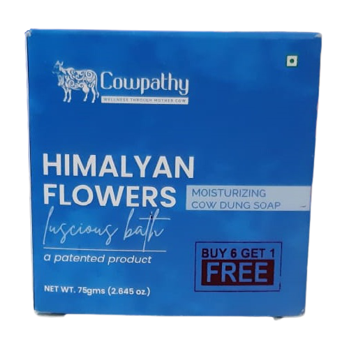 Cowpathy Himalayan Flowers Cow Dung Bath Soap (75Gms)