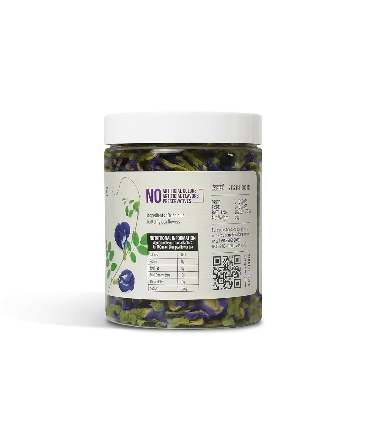 LocoKerala Butterfly Blue Pea Flower Tea - Distacart