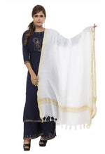 Thumbnail for Mominos Fashion Moeza Slub Cotton Off White Dupatta