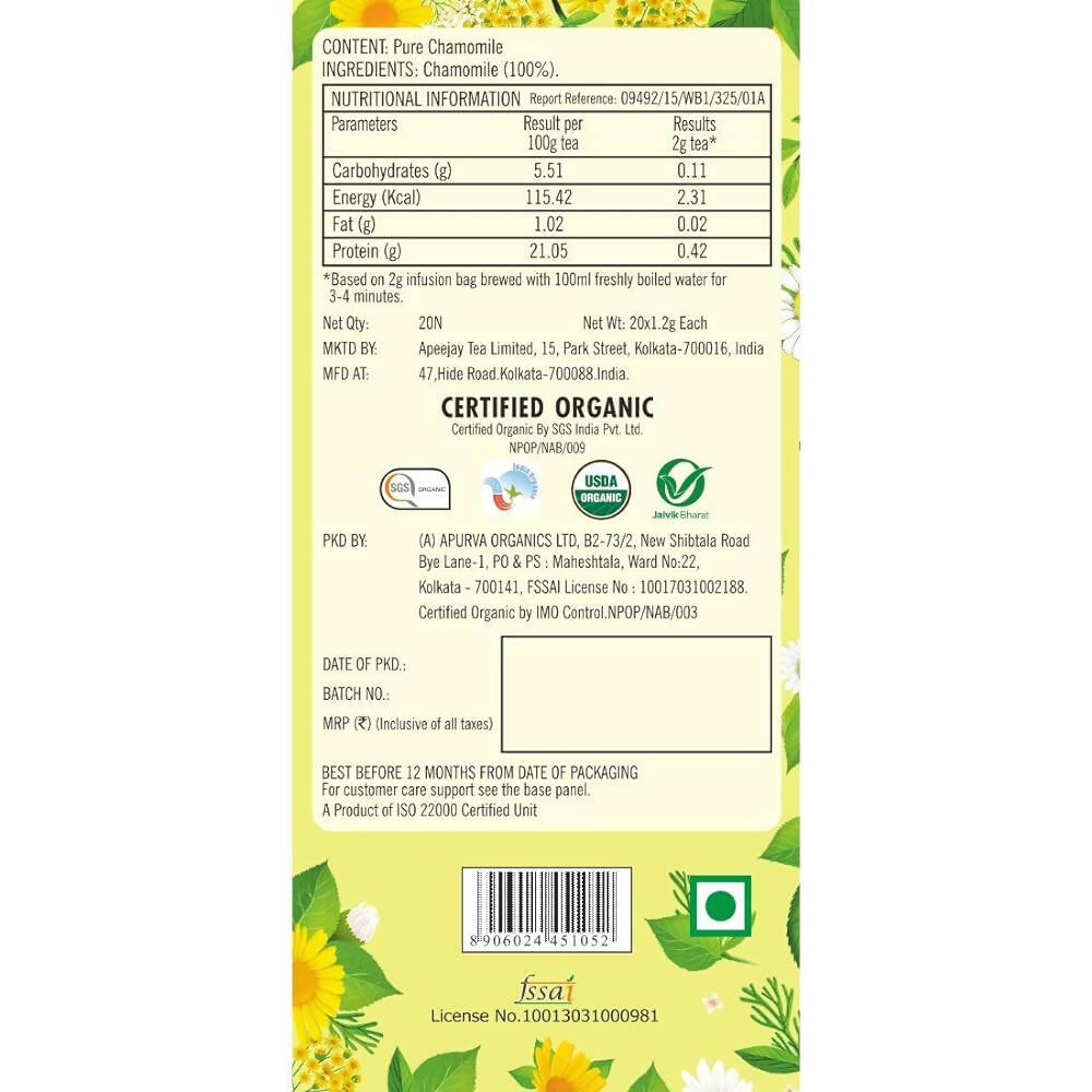 Typhoo Calming Organic Chamomile Tea Bags - Distacart