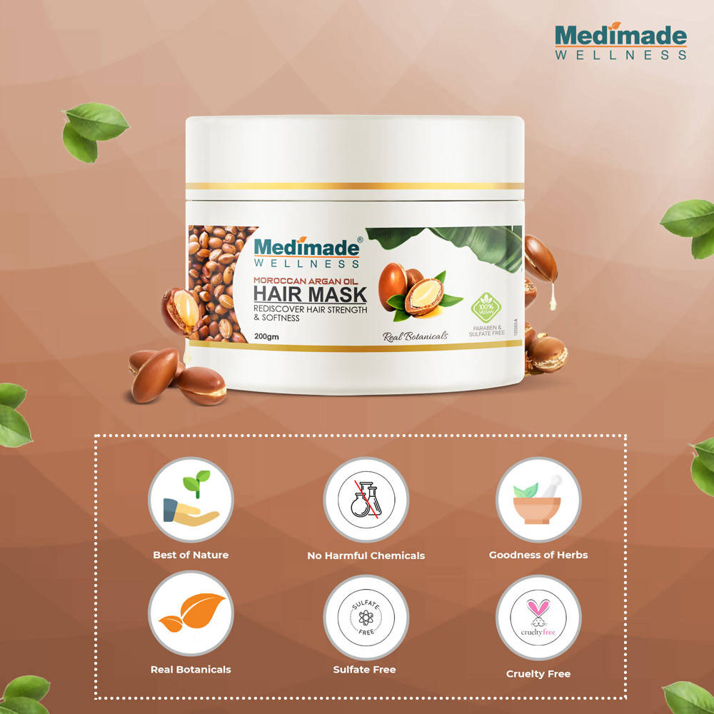 Medimade Wellness Moroccan Argan Oil Hair Mask - Distacart