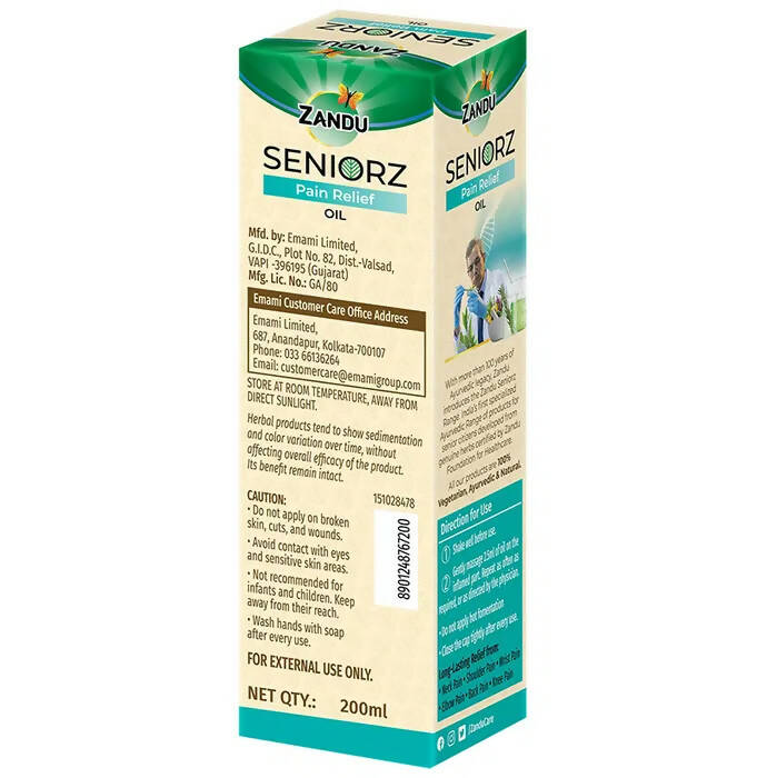 Zandu Seniorz Pain Relief Oil - Distacart