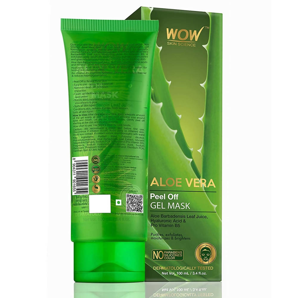 Wow Skin Science Aloe Vera Peel Off Gel Mask
