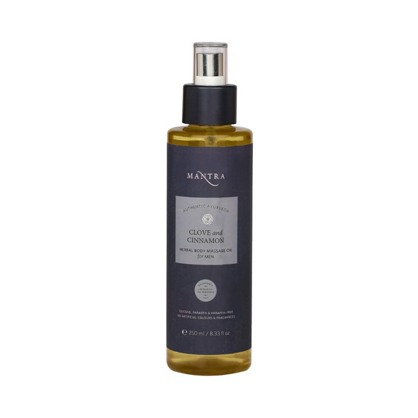 Mantra Herbal Clove & Cinnamon Herbal Body Massage Oil For Men - Distacart