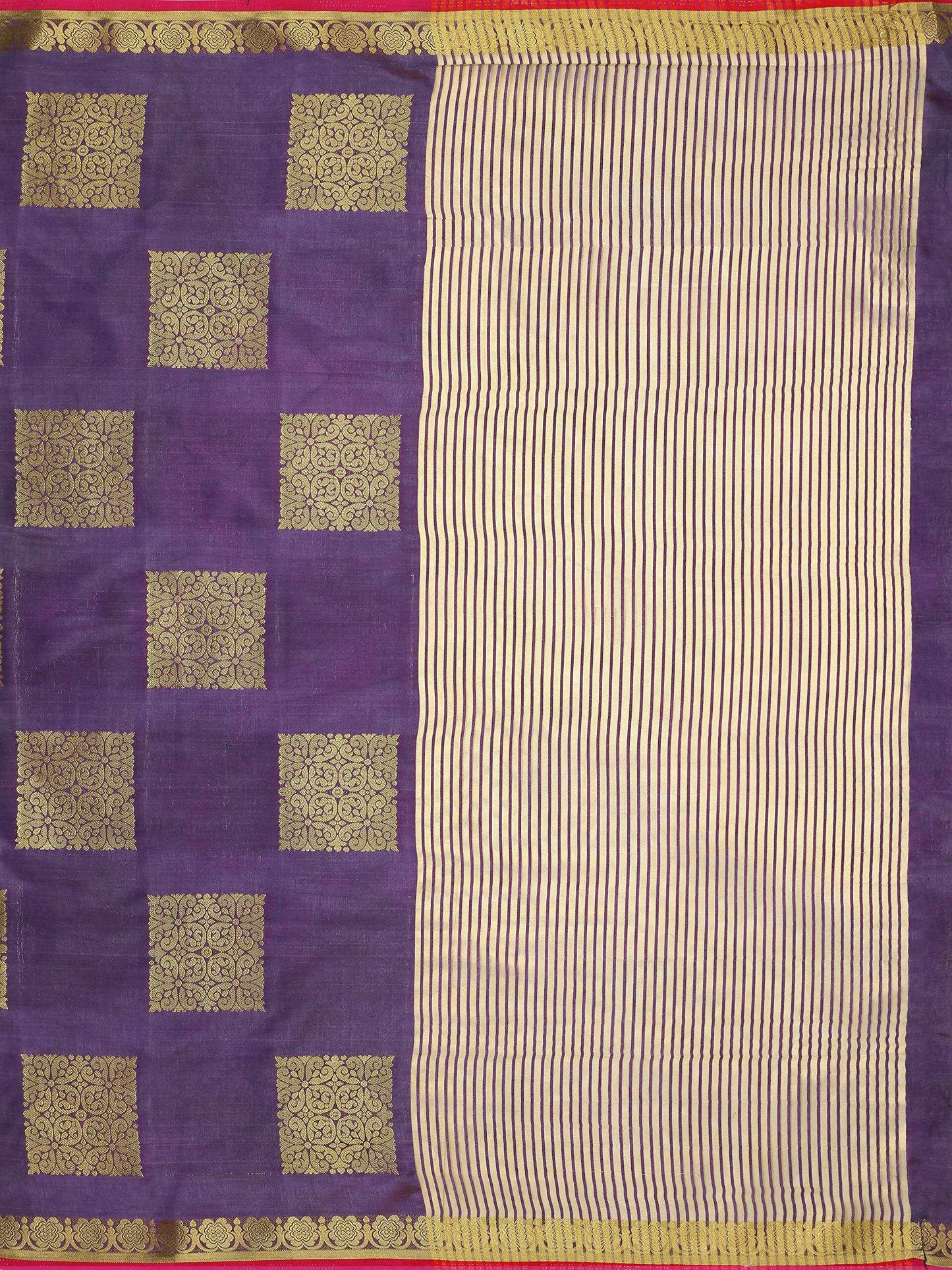 Mimosa Women's Kanchipuram Tussar Silk Purple Saree - Distacart