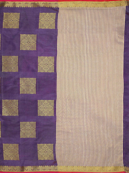 Mimosa Women's Kanchipuram Tussar Silk Purple Saree - Distacart