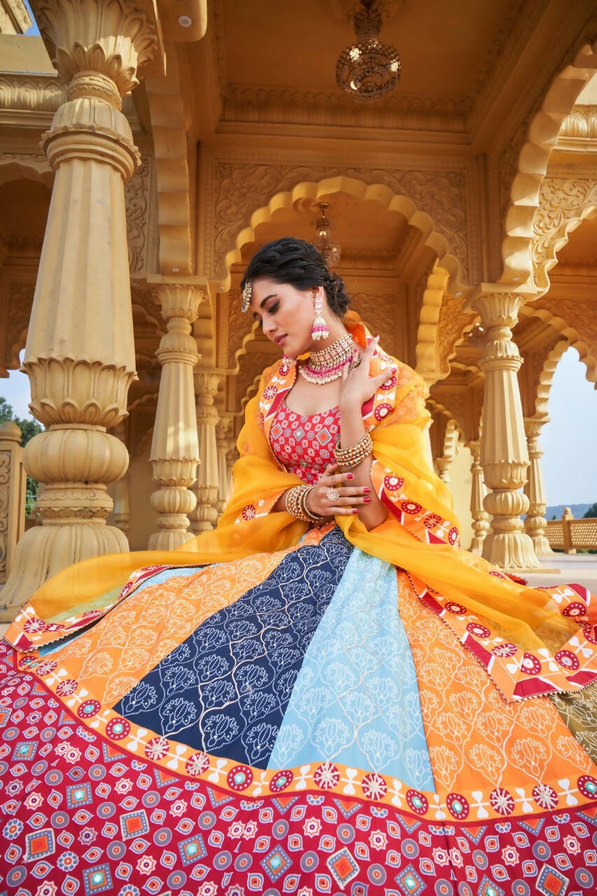InfinitySaree Multi Color Lehengas Choli for Women Modern Stylish Lengha Choli with Dupatta - Distacart