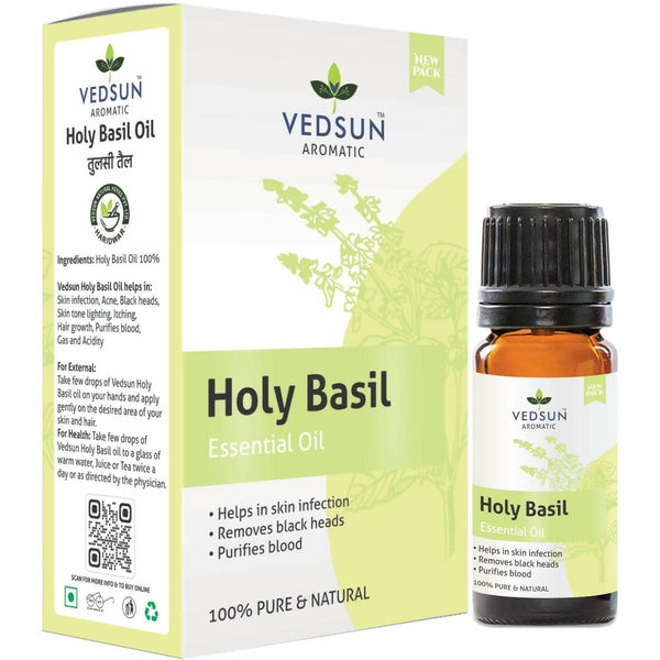 Vedsun Naturals Tulsi/Holy Basil Oil Pure & Organic for Skin - Distacart