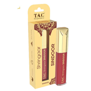 TAC - The Ayurveda Co. 100% Natural Herbal Liquid Sindoor Maroon - Distacart