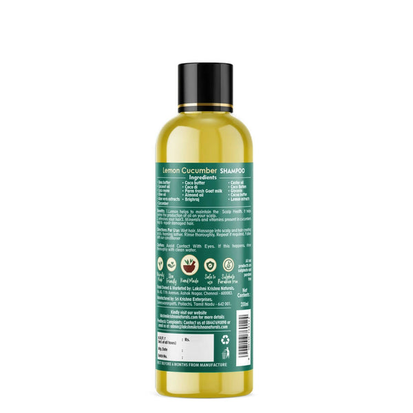 Lakshmi Krishna Naturals Lemon Cucumber Shampoo - Distacart