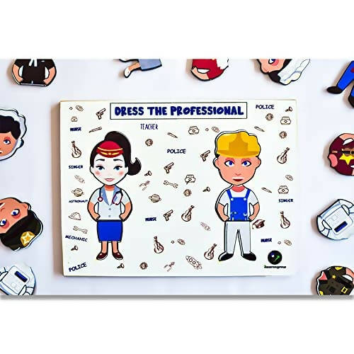 iLearnngrow Dress The Professional - Interactive & Fun Board Game for Recognition of Different Professions and Develop Cognitive Skills for Kids - Distacart