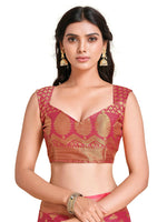 Thumbnail for Mimosa Women's Mysore Silk Pink Saree - Distacart