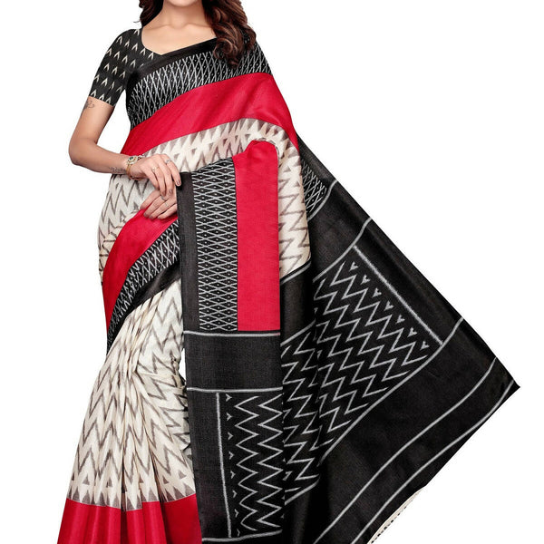 Vamika Multicolor Kalamkari With Jhalar Khadi Silk Saree - Distacart