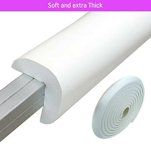Safe-O-Kid Edge Guard, Baby Proofing Edge 5 Mtr Furniture Edge Bumper Guard, Safety From Head Injury, Edge Guard For Baby/ Toddlers, White - Distacart