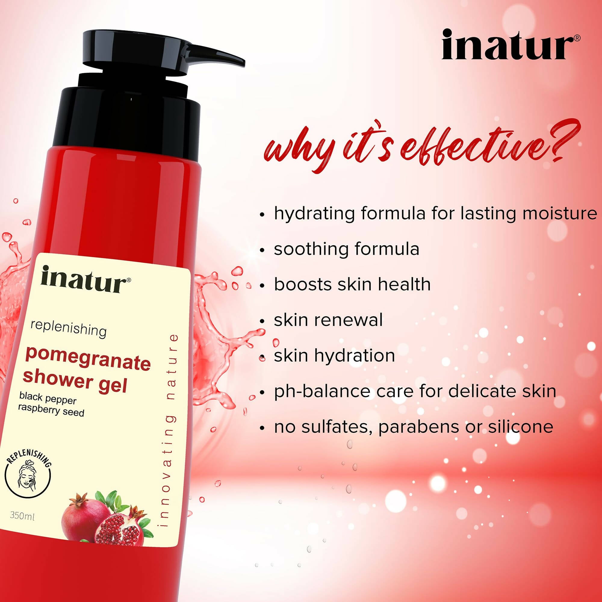 Inatur Pomegranate Shower Gel - Distacart