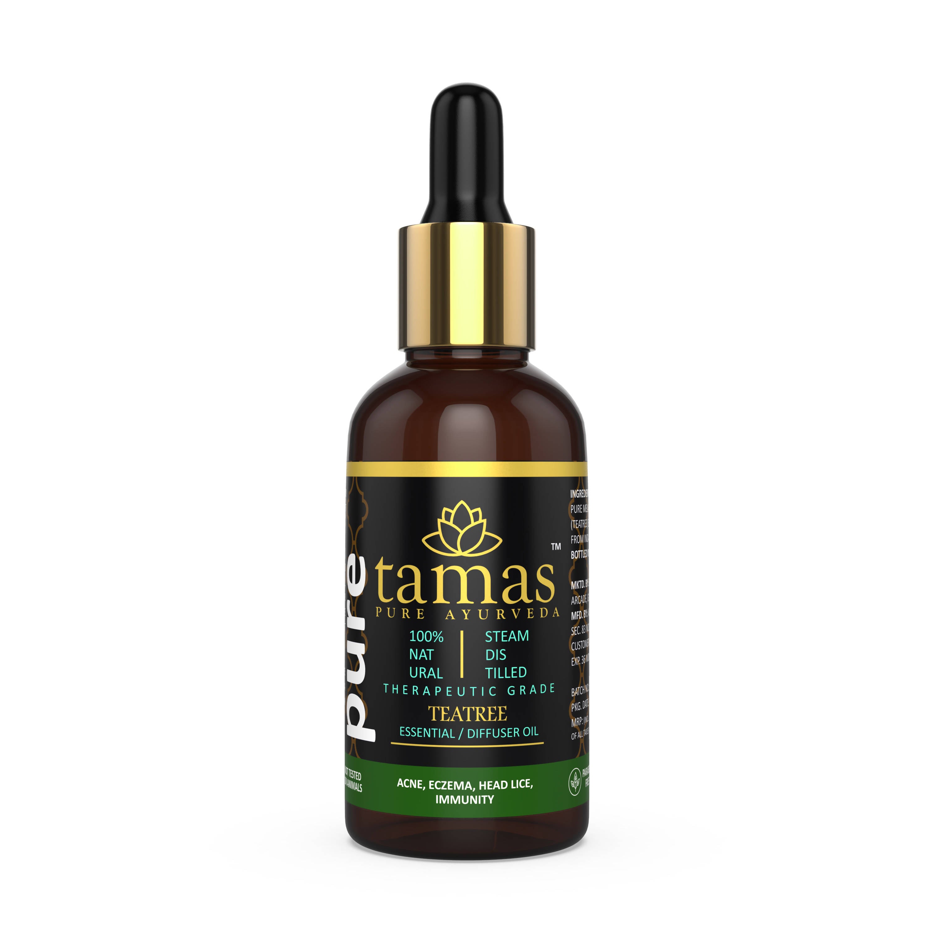 Tamas Pure Ayurveda 100% Natural Teatree Essential Oil - Distacart
