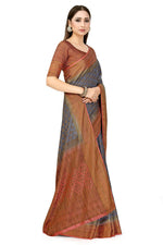 Thumbnail for Mimosa Women's Patola Art Silk Grey Saree - Distacart