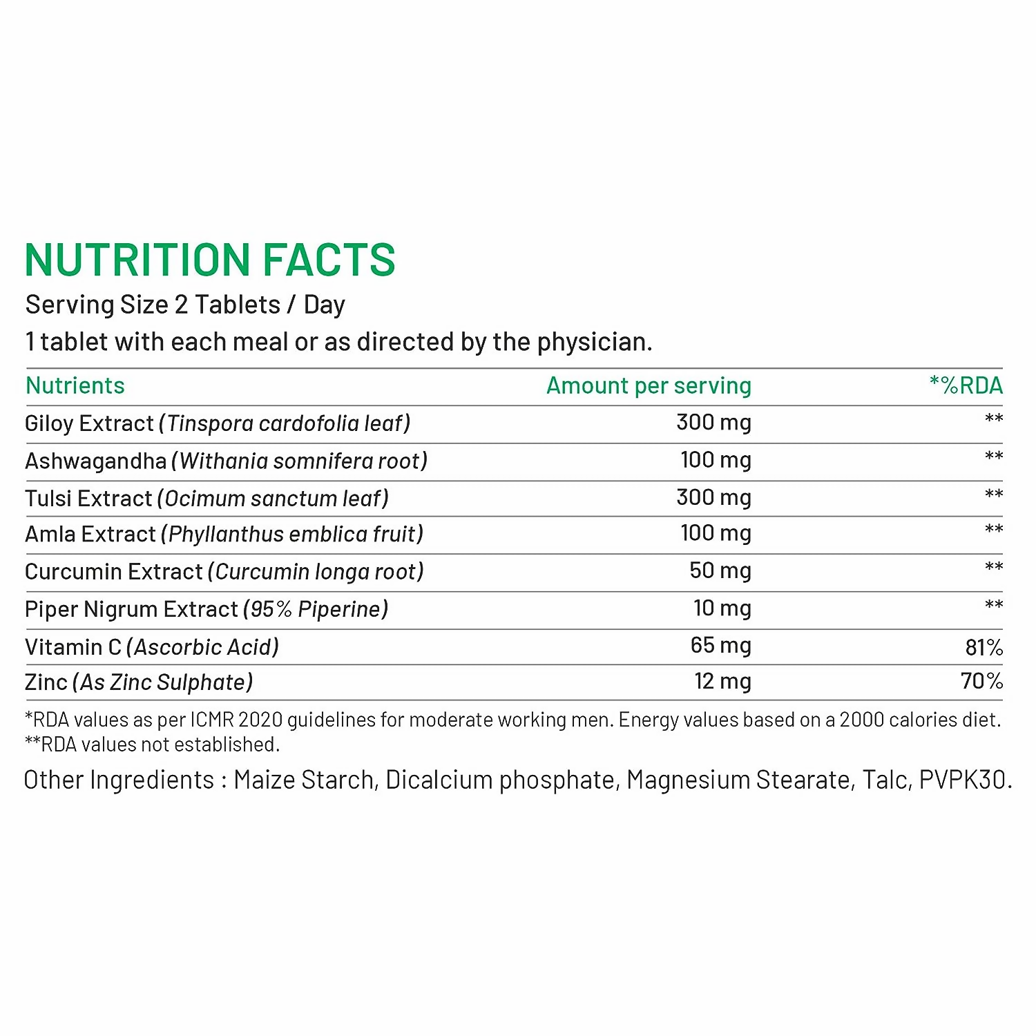 Bliss Welness Giloy Tulsi Amla Ashwagandha Curcumin Tablets - Distacart