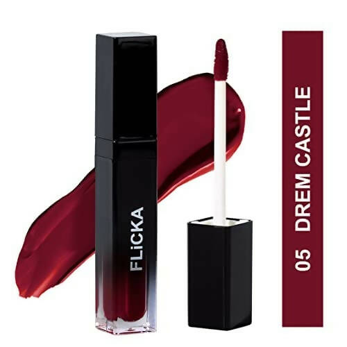 FLiCKA Set and Attack Liquid Matte Lipstick 05 Dream Castle - Maroon - Distacart